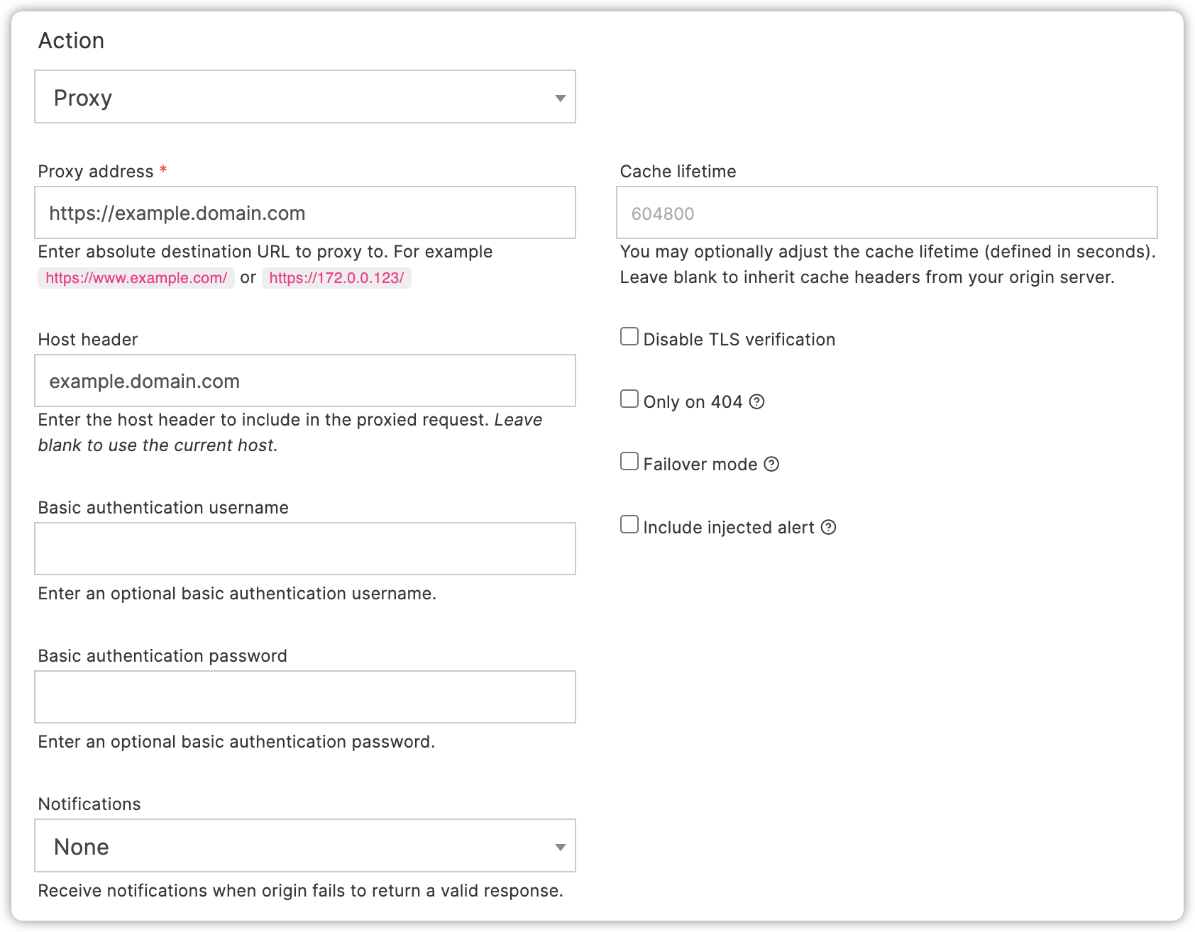 Screenshot of adding proxy rule in Quant Rules