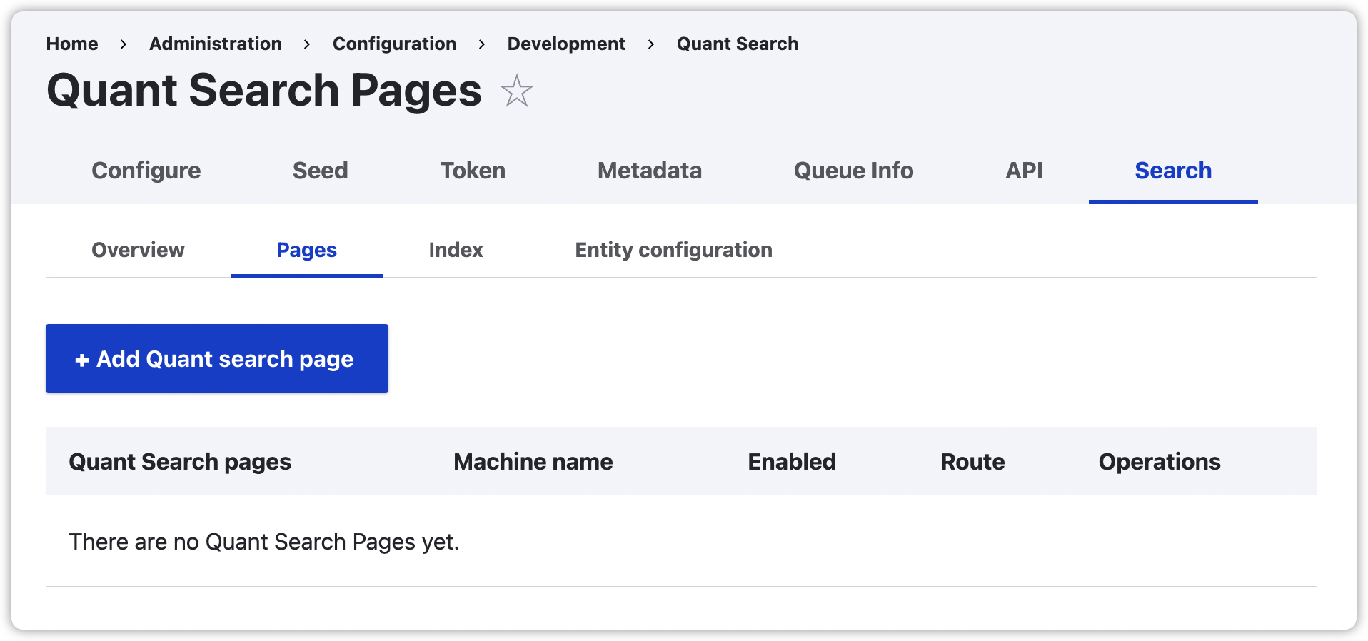 Drupal 9 Quant Search Add Search Page