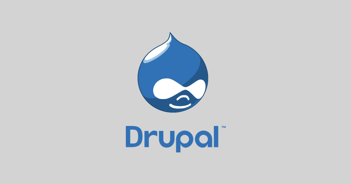 Drupal 7 logo with light grey background