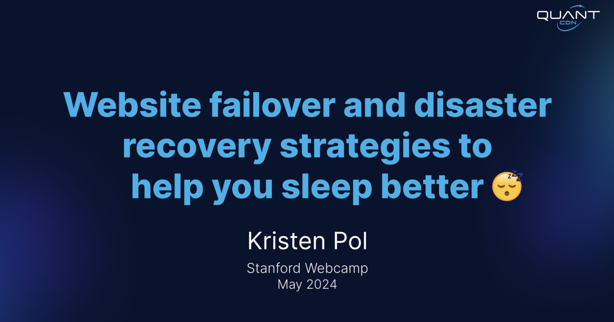 Quant Kristen Pol Stanford Webcamp 2024 Disaster Recovery Title Slide